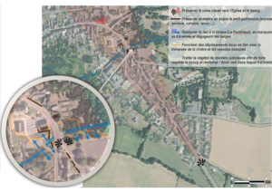 Analyse paysagère de l'entrée de bourg et sa perspective