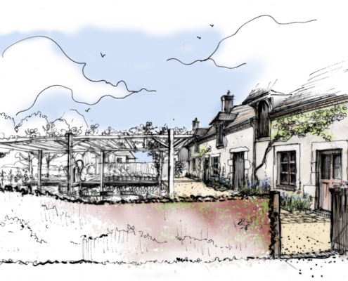 Ambiance du potager de la longère