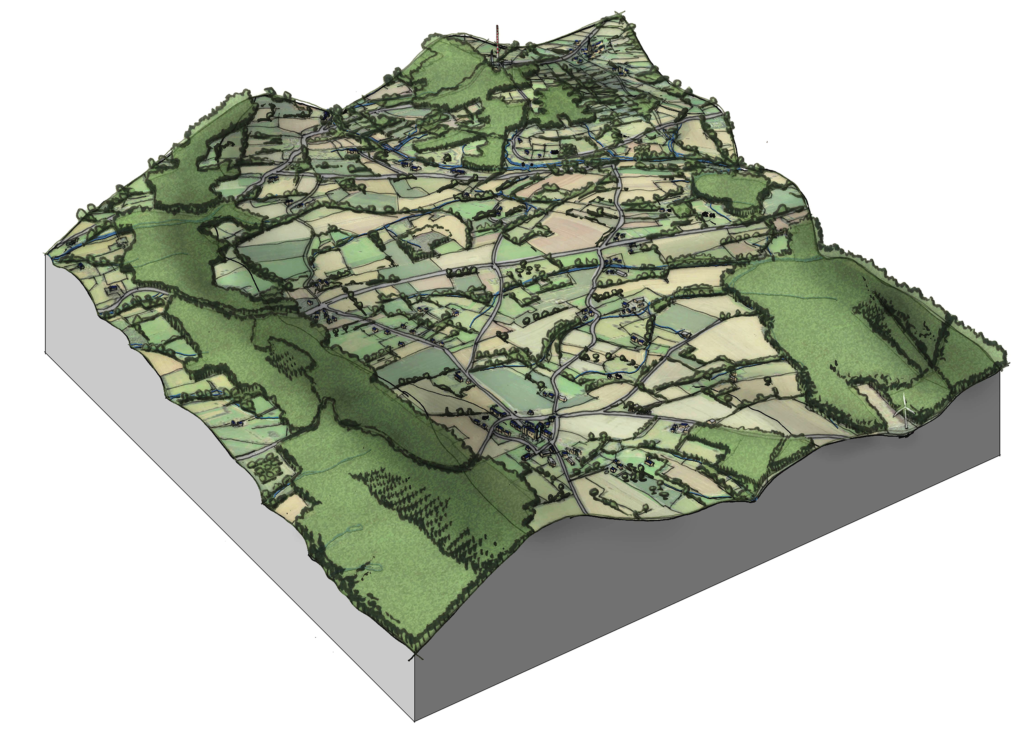 Bloc diagramme paysager