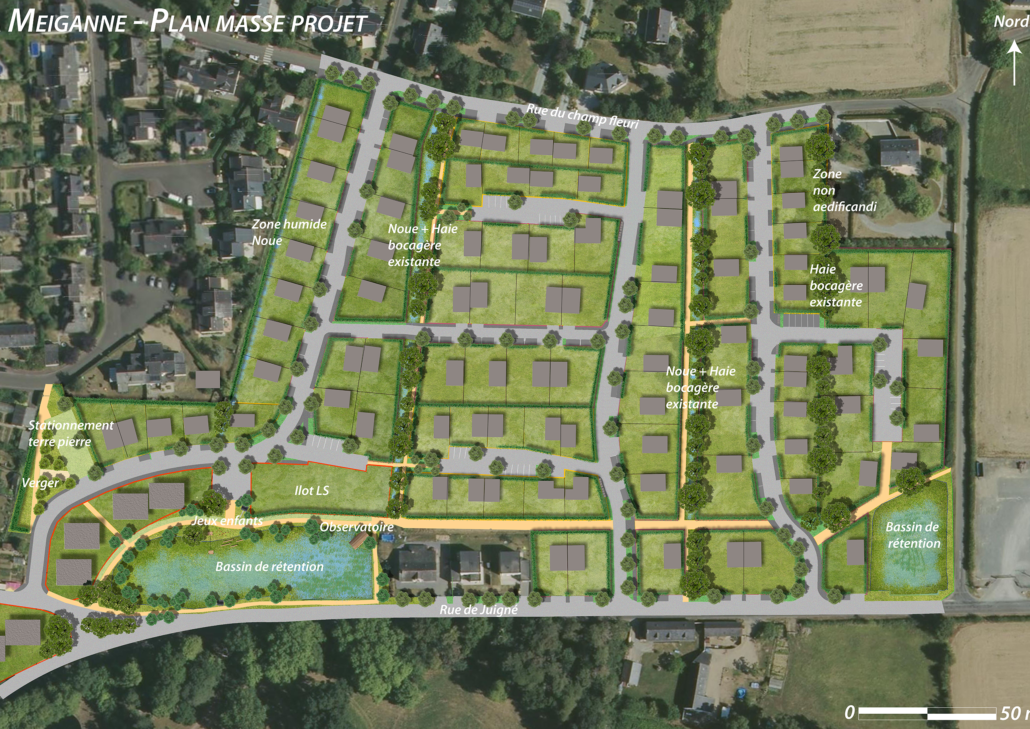 Plan de masse de la ZAC