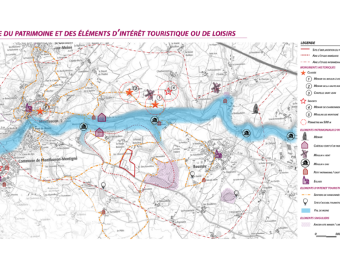 Carte du patrimoine et des éléments d’intérêt touristique ou de loisirs