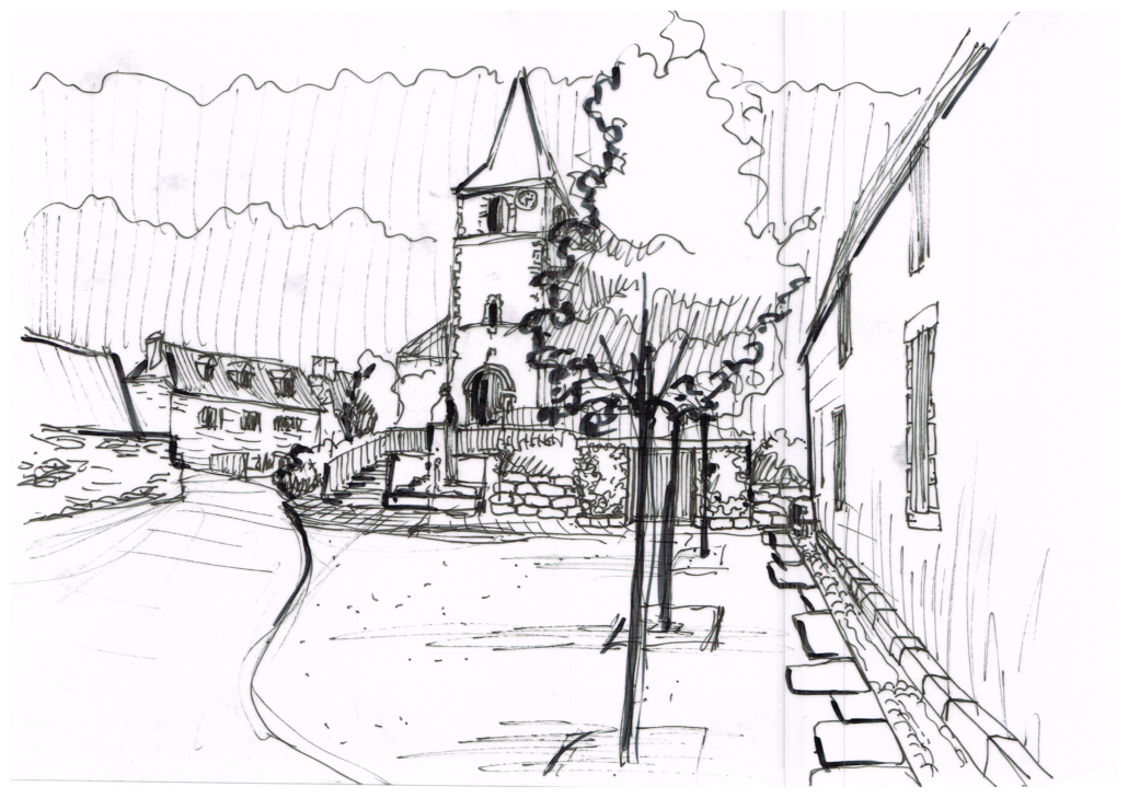 Principe d’aménagement d’une place et de sa fontaine