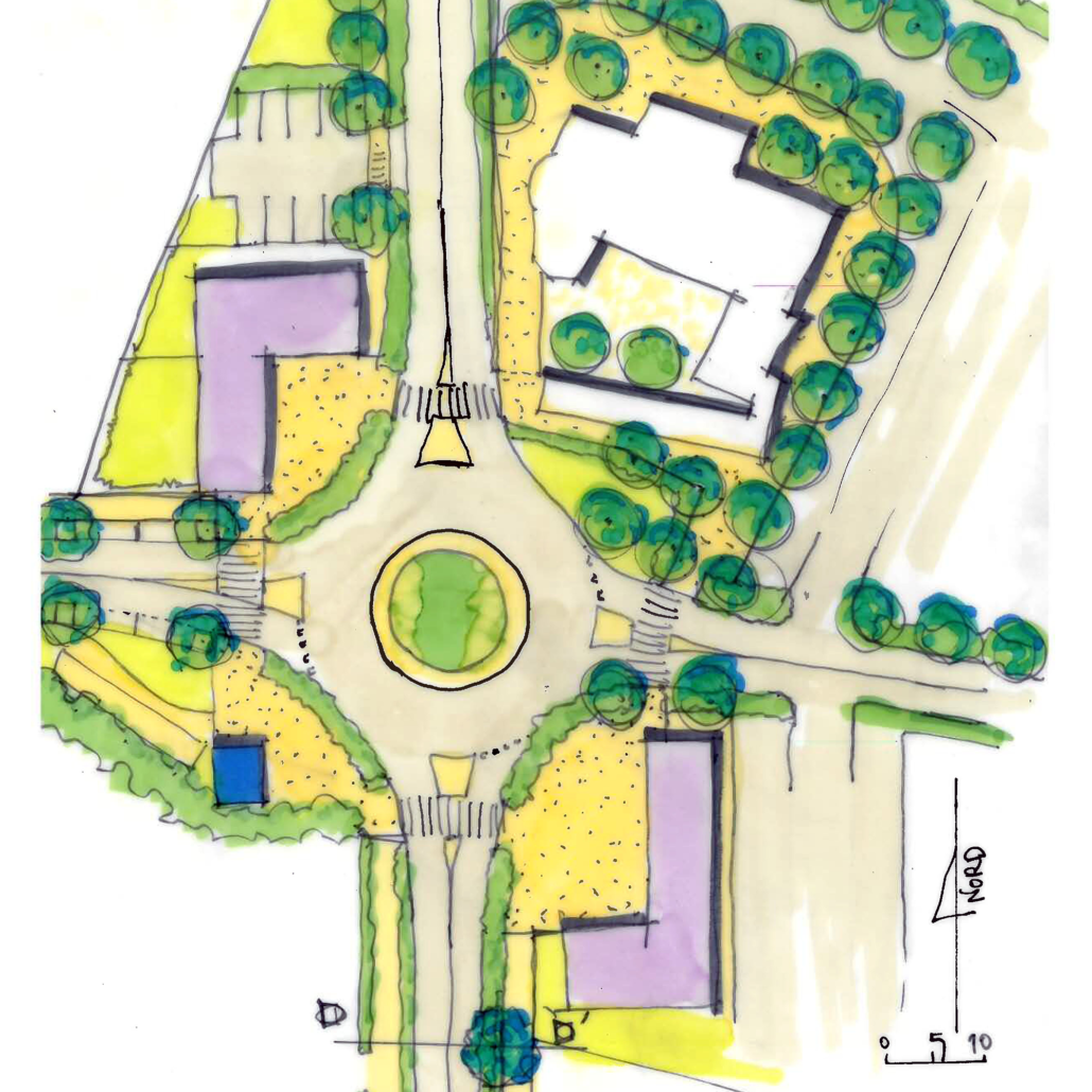 Une recomposition du pôle salle des fêtes et commerces du bourg