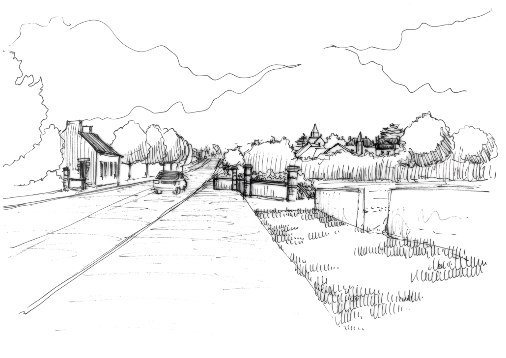 Une entrée ouest qui valorise la silhouette du bourg