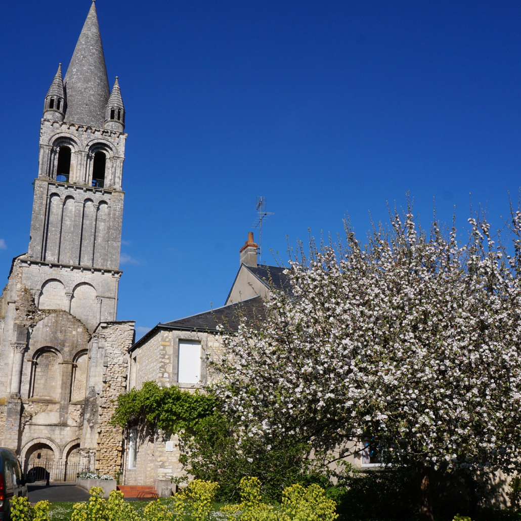 Photographie de l’Abbaye de Déols côté jardins