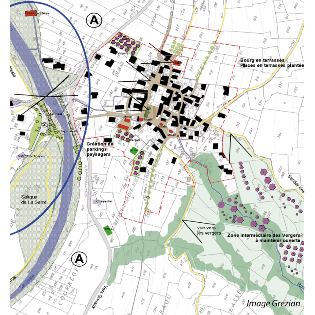 Masterplan paysager d’un bourg de la vallée