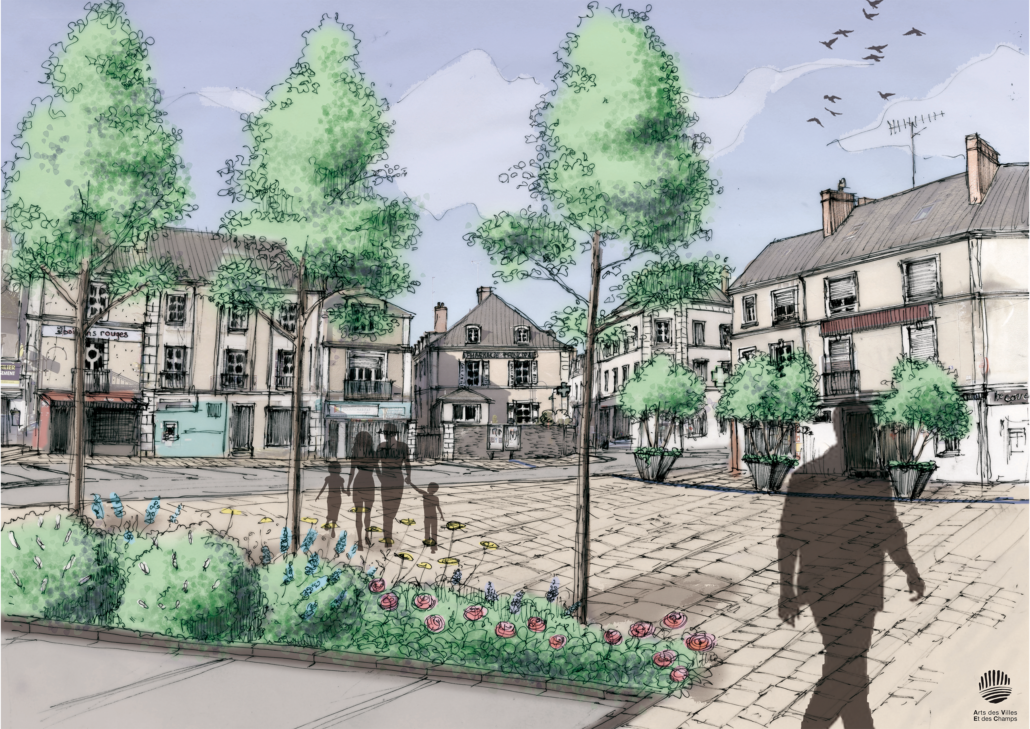 Perspective sur la place de la République