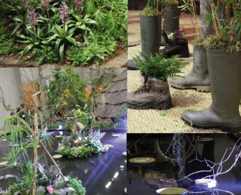 Photographies des jardins surélevés flottants