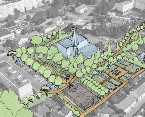 Proposition de sentier vert interquartier autour de la chaufferie