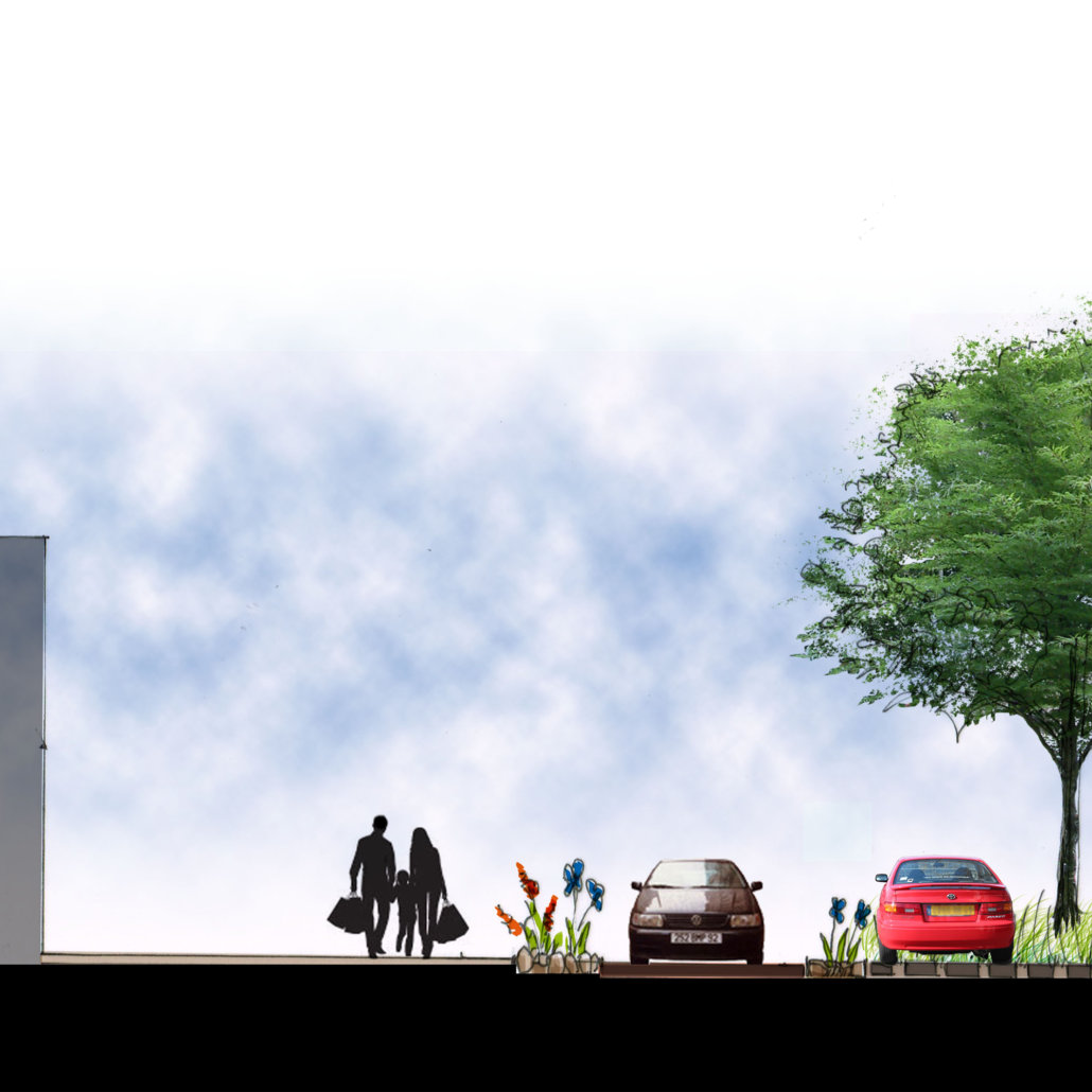 Des rocailles fleuries en accompagnement des circulations