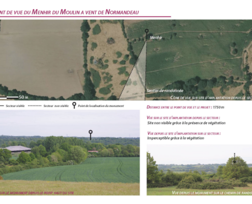Point de vue du Menhir du Moulin à vent de Normandeau