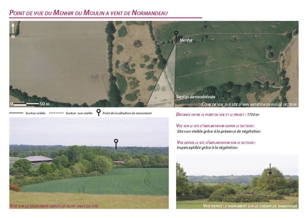 Point de vue du Menhir du Moulin à vent de Normandeau
