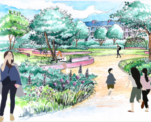 Ambiance intérieur du parc: un nouvel espace de détente pour les habitants