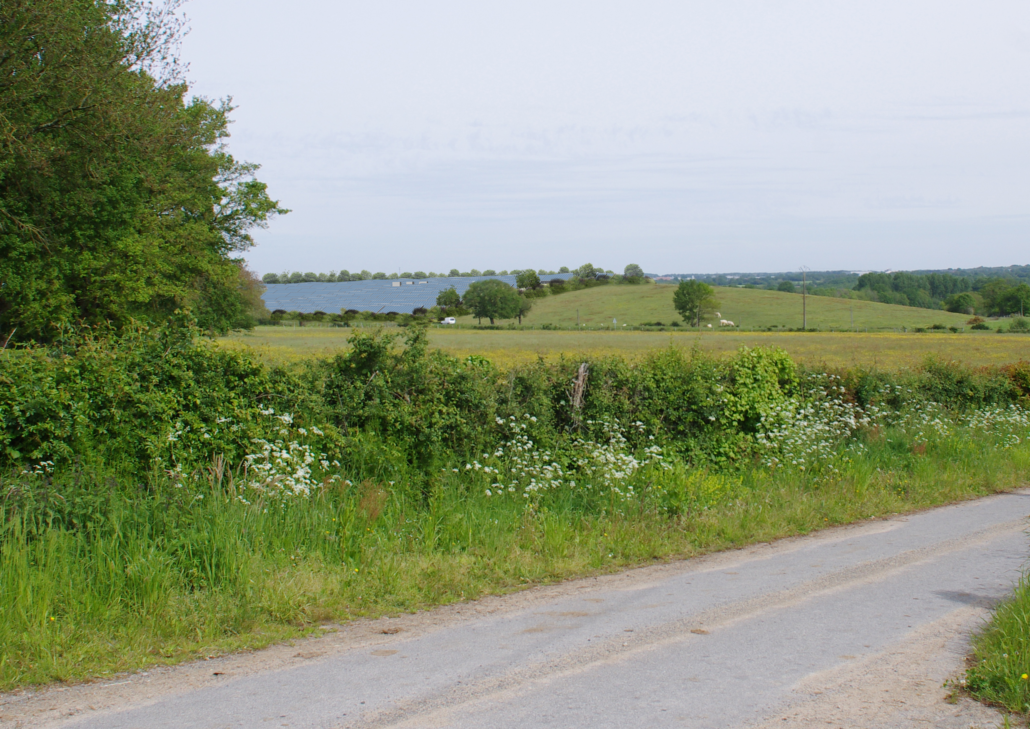 Photomontage d’intégration paysagère du parc photovoltaïque