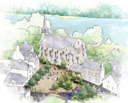 Une place ouverte sur la Loire