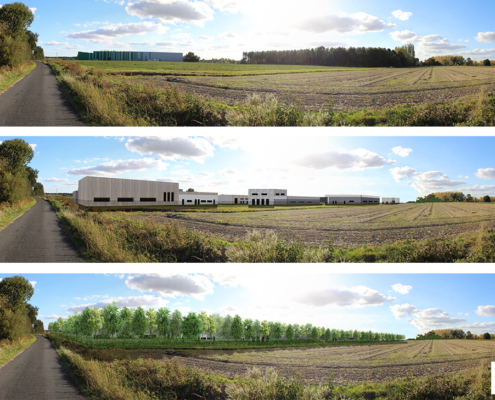 Insertion paysagère dans le contexte de la plaine cultivée