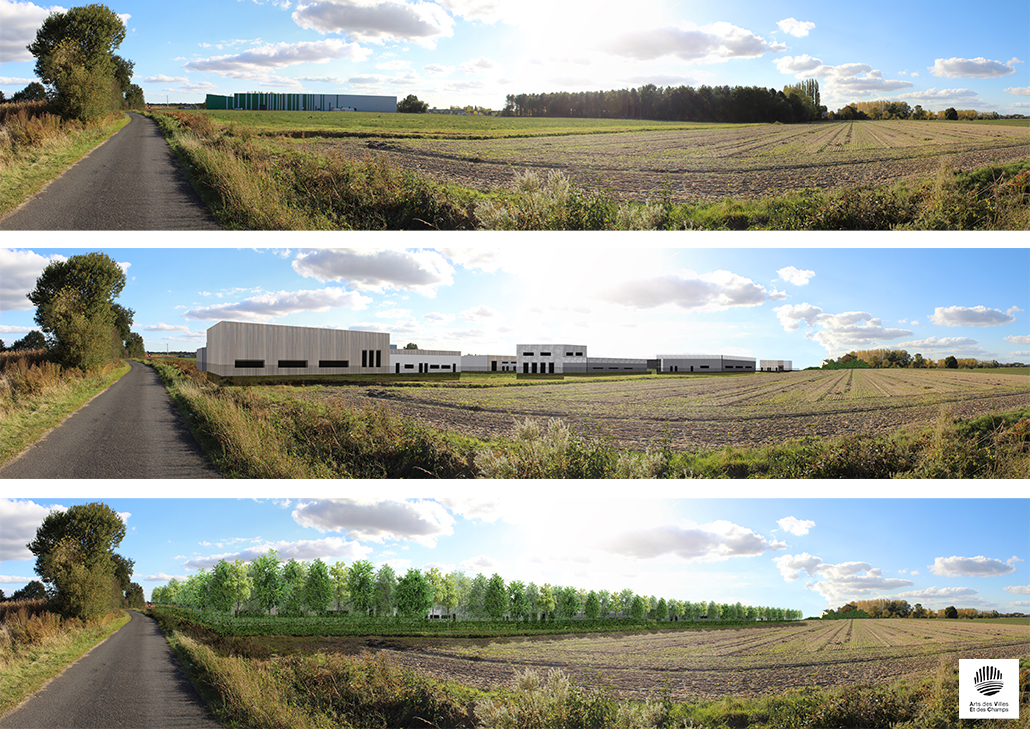 Insertion paysagère dans le contexte de la plaine cultivée