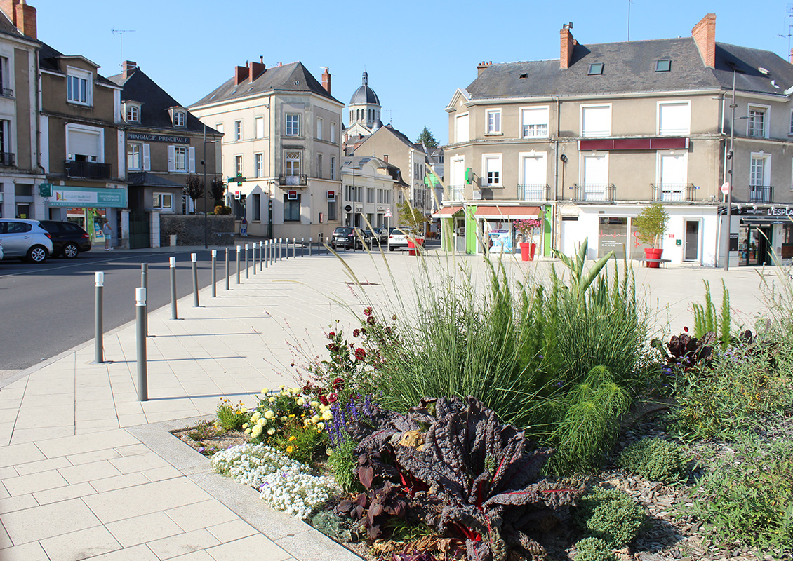 Vue sur la place de la République