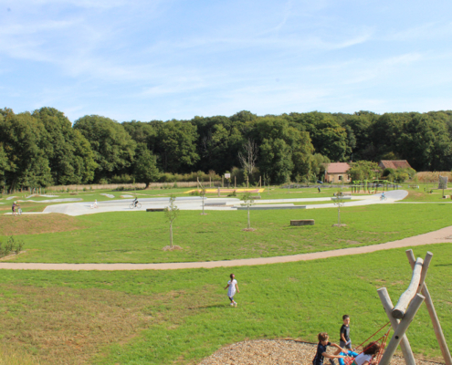 Vue sur le skateparc