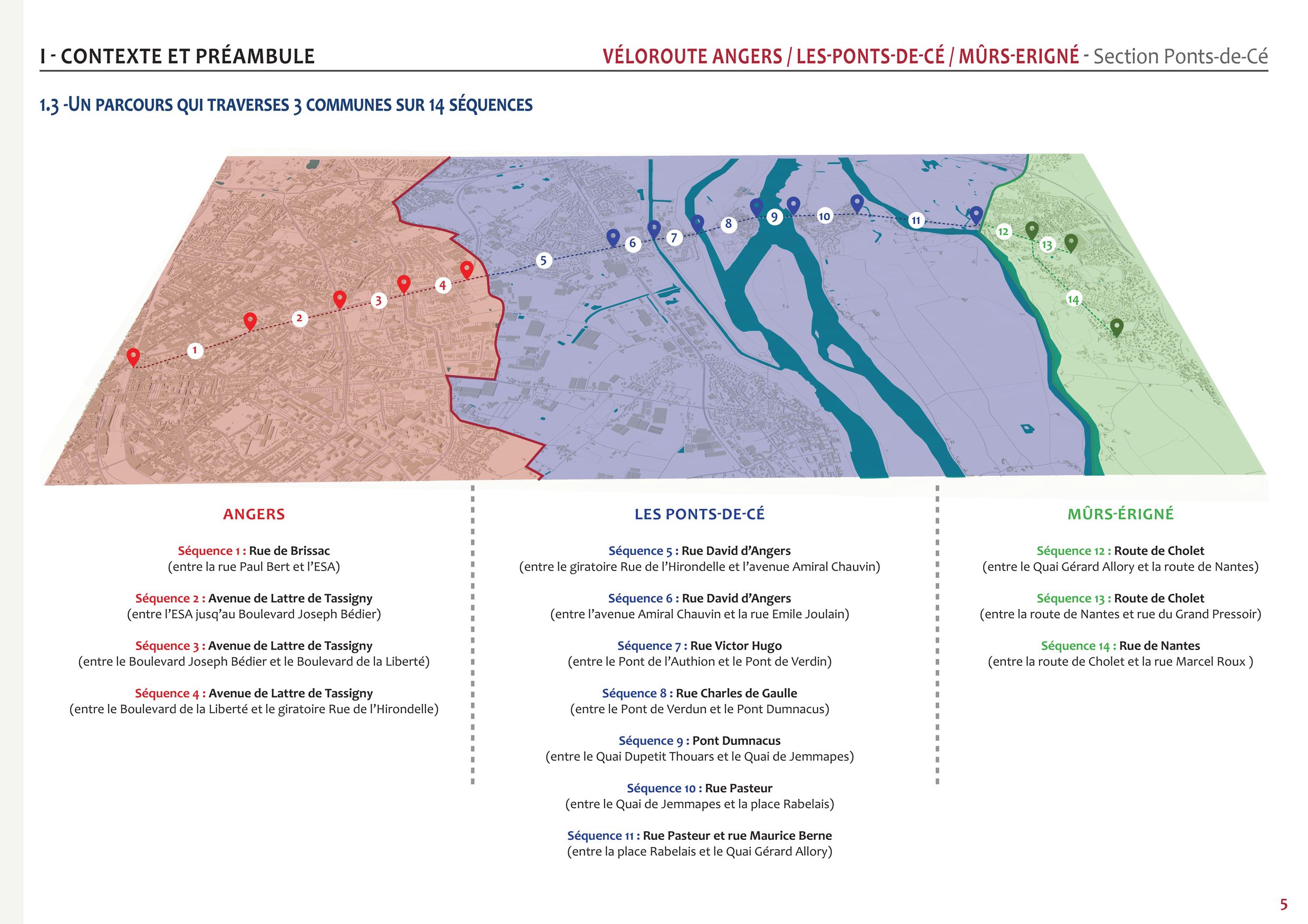 Carte du trajet cycliste