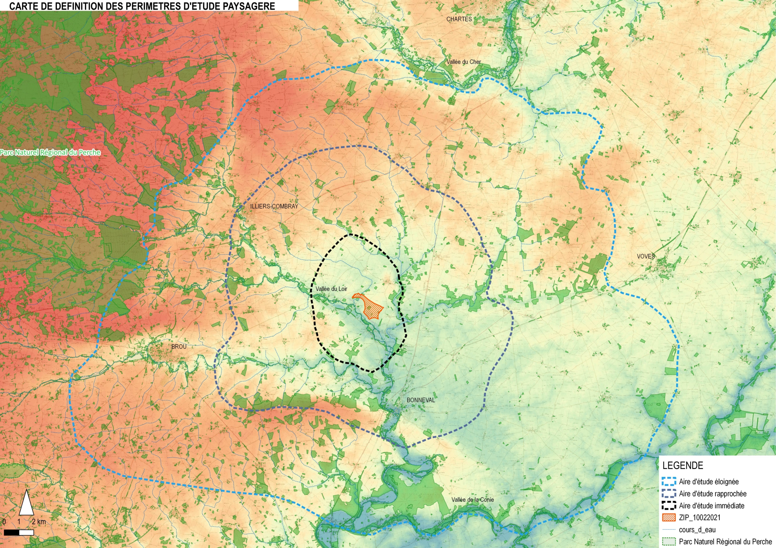 Périmètre d'étude du relief