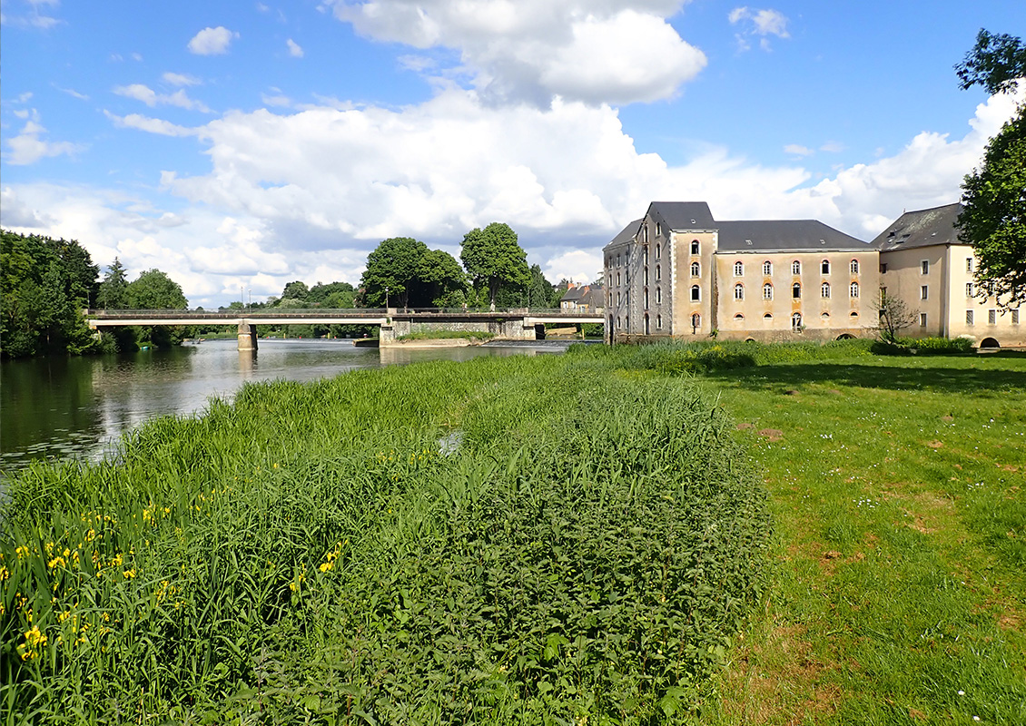 Vue sur les prairies du château