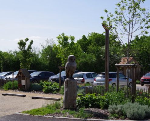 Vue sur un des totems du site
