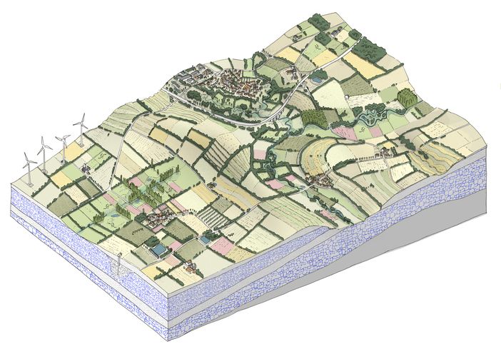 Bloc diagramme paysager